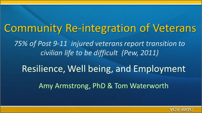 Community Re-integration of Veterans