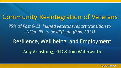 Community Re-integration of Veterans